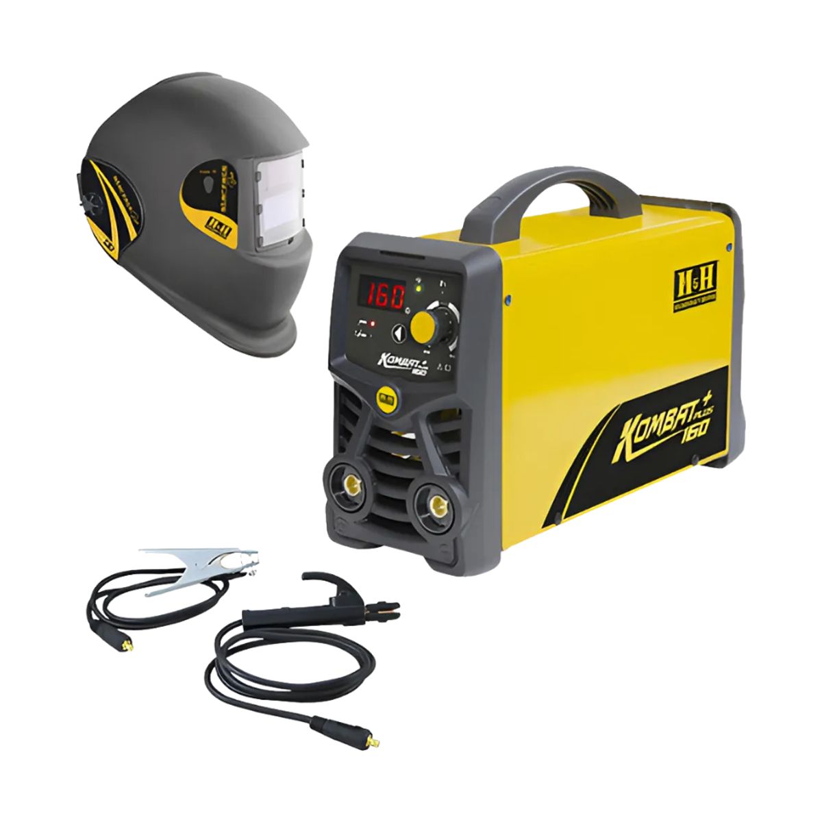 MYH - Kit Soldadora Myh Kombat 160 Plus + Mascara + Curso Soldar