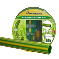 HOFFENS - Kit Manguera + Accesorios Jardín Bicolor 1/2"20Mts