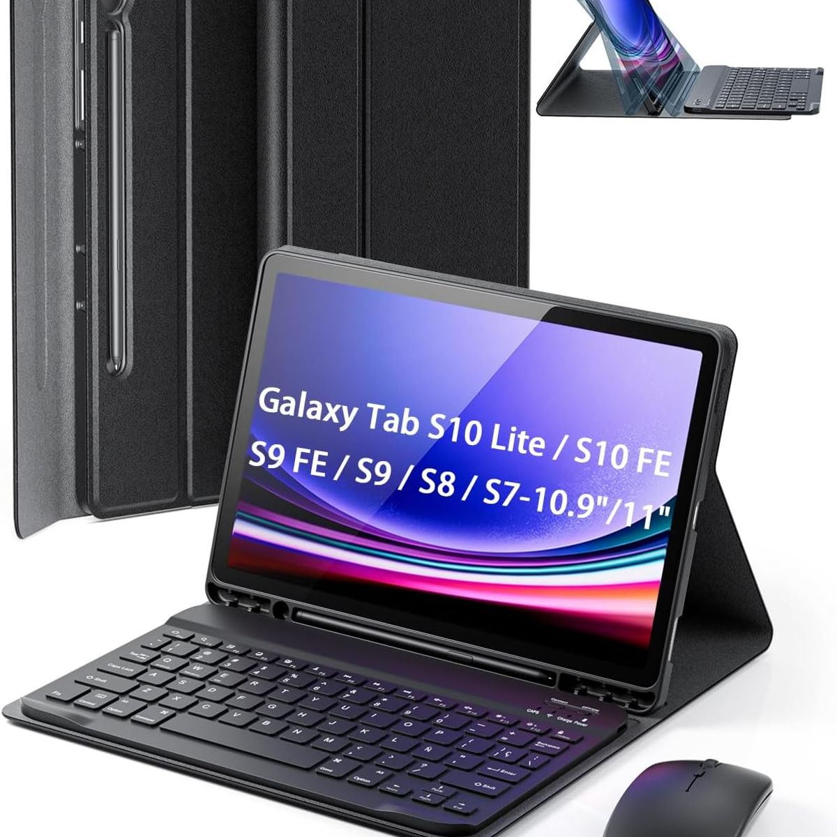 PUREPOWER - Funda Teclado de Español Ñ para Samsung S10Lite y S10FE y S9FE S9 S8