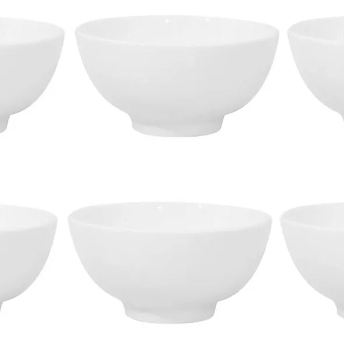 HALLEN - Pack 6 bowls blancos ideal postre 11,5cm