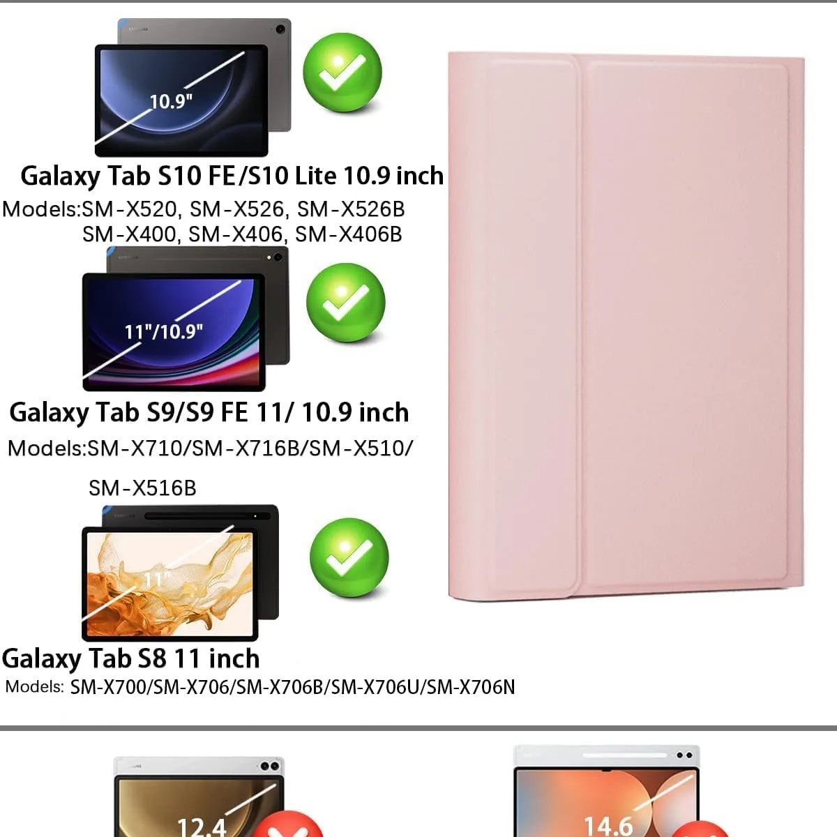 PUREPOWER - Funda Teclado de Español Ñ para Samsung S10Lite y S10FE y S9FE S9 S8