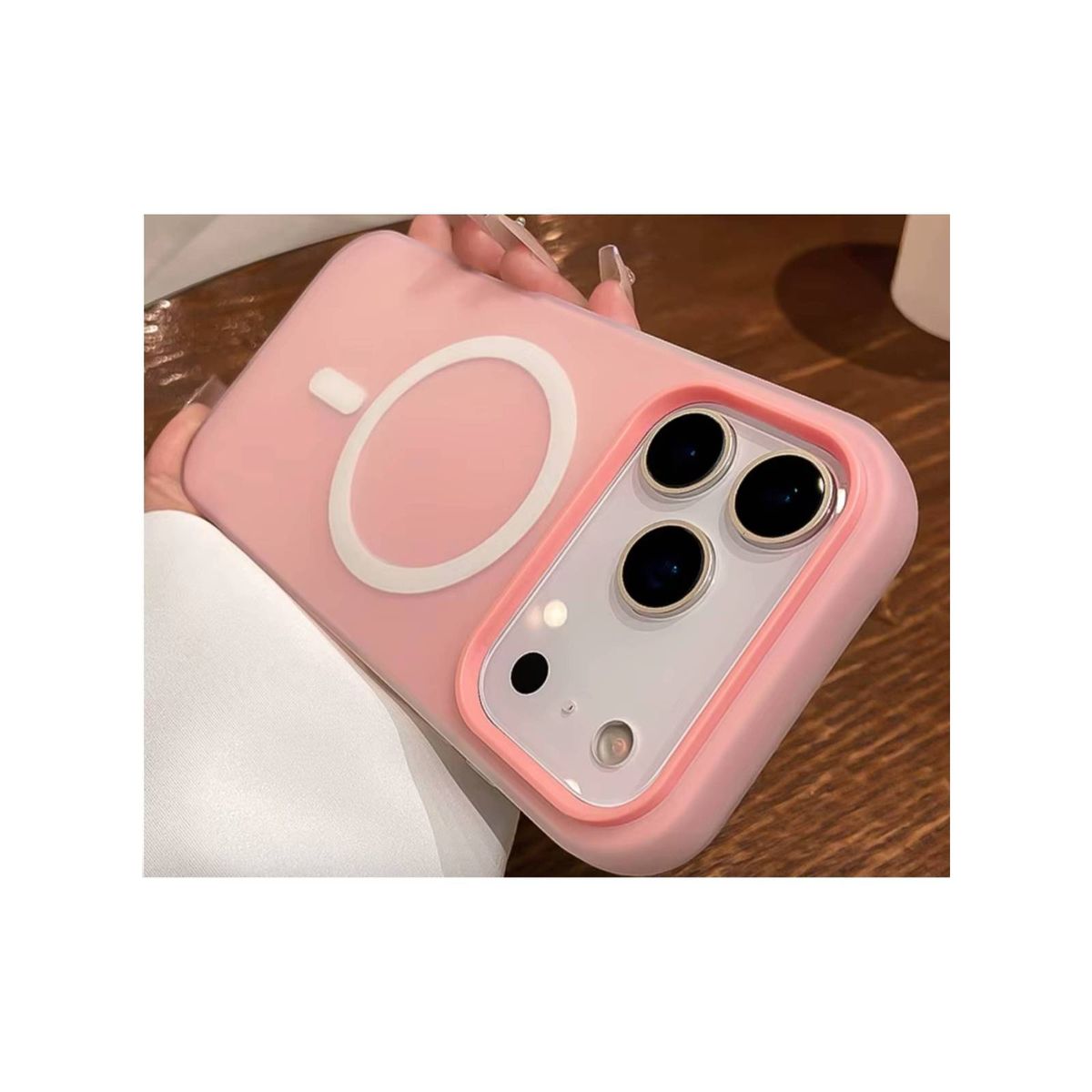 JOIGO - Carcasa Matte Para iPhone 17 Pro Compatible Con Magsafe Rosa