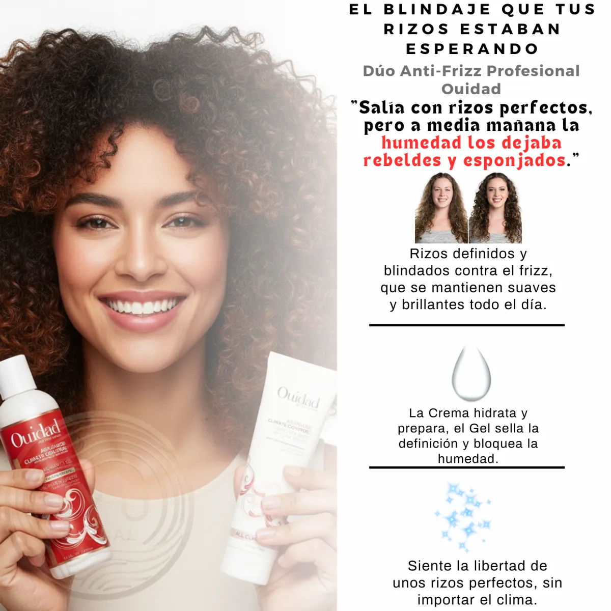 OUIDAD - Kit Ouidad Control Humedad Y Frizz-cabello Rizado Premium