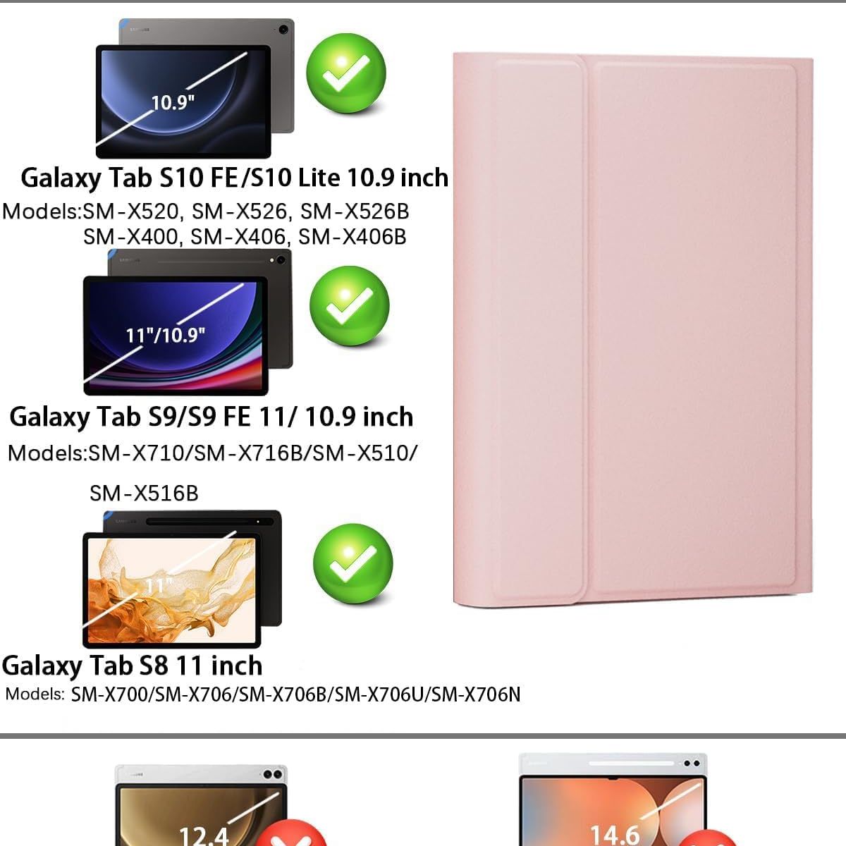 PUREPOWER - Funda Teclado de Español Ñ para Samsung S10Lite y S10FE y S9FE S9 S8