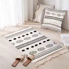 GENERICO - Alfombras bordadas de 90x60 cm con diseños étnicos en Tufting