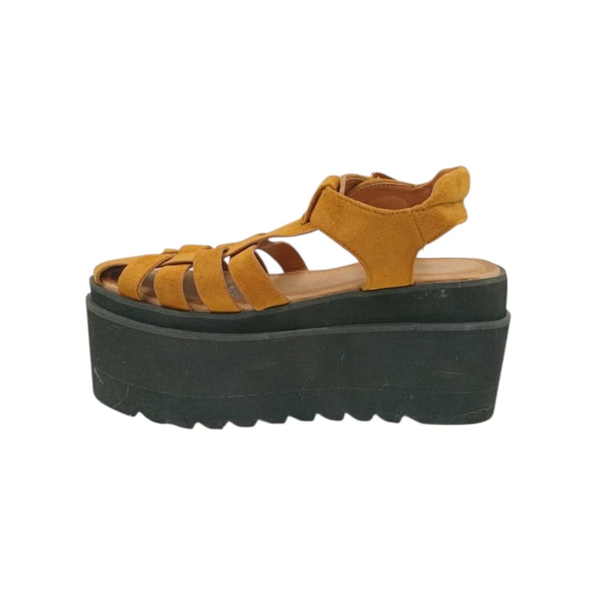 HERIEL - Sandalia Camel Plataforma Mujer