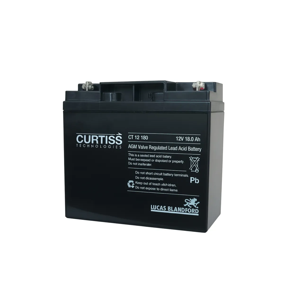 GENERICO - Batería Curtiss CT12180 12V 18A AGM ciclo profundo