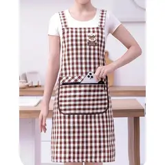 OASIS - Pack 2 Delantal de cocina de algodón y lino absorbente de sudor