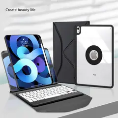 PUREPOWER - Funda Teclado de Español para iPad 10.9 10ª y iPad A16-rosa