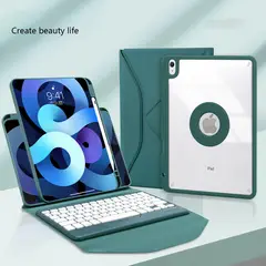 PUREPOWER - Funda Teclado de Español para iPad 10.9 10ª y iPad A16-rosa