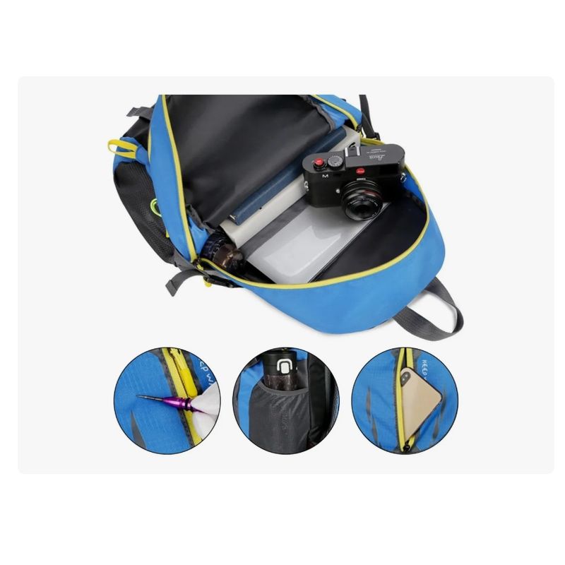 GENERICO - Mochila Trekking Deporte 35 Litros Impermeable Naranja