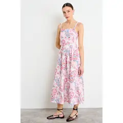 IO - Vestido Largo Fantasia Mujer Crudo