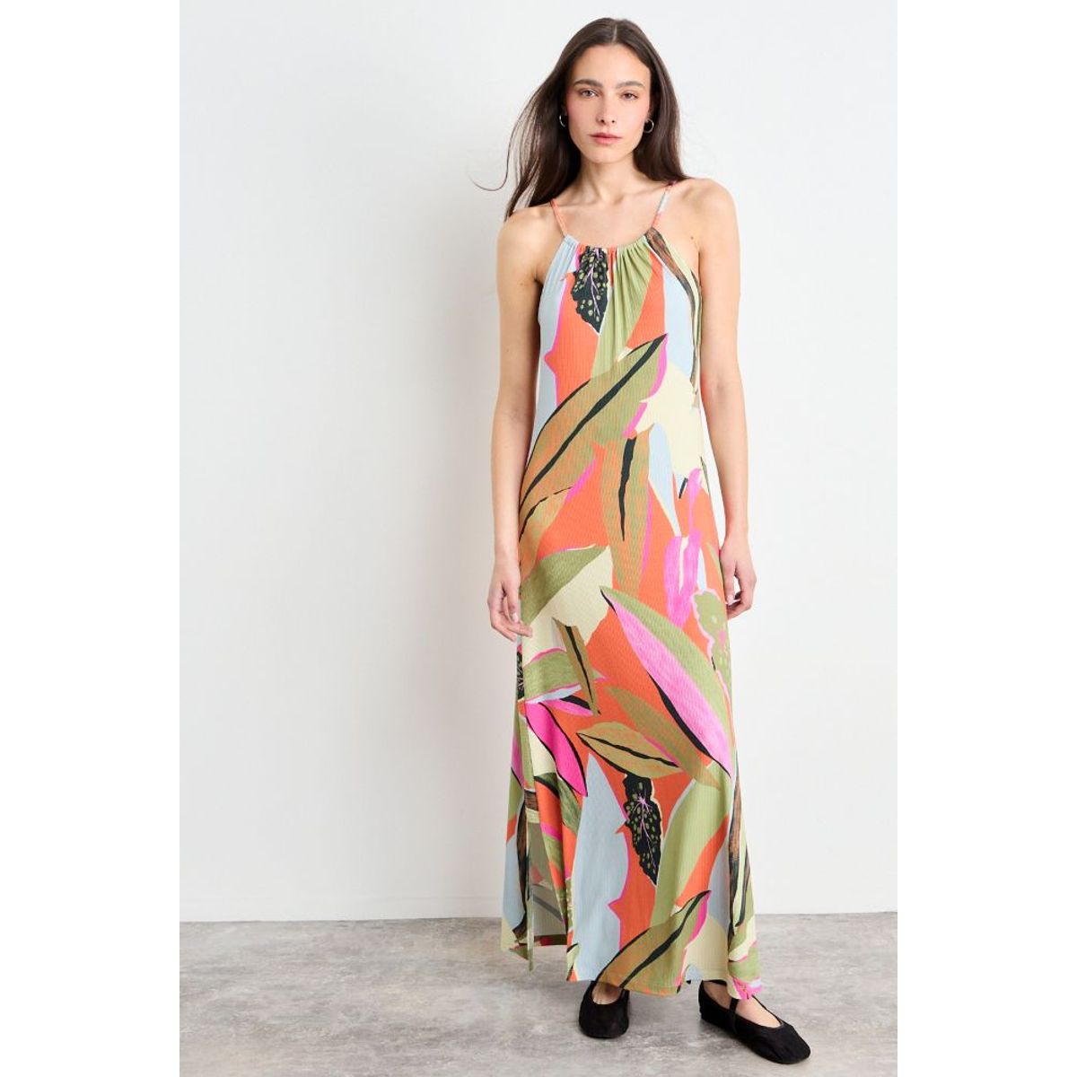 IO - Vestido Fantasia Largo Mujer Verde Io