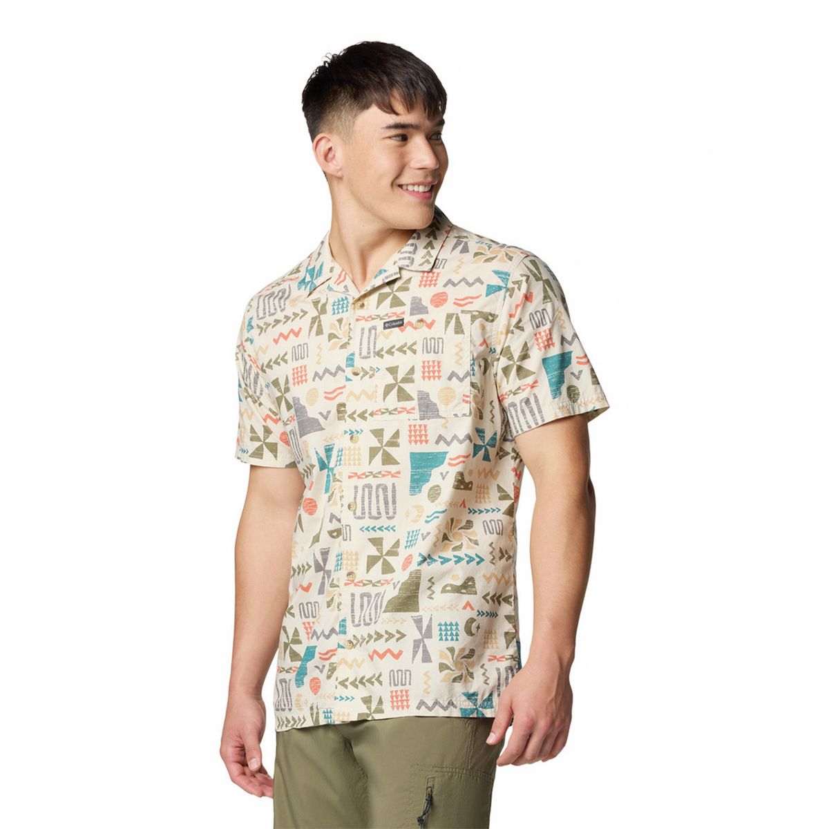 COLUMBIA - Camisa Manga Corta Hombre Pine Canyon Gris COLUMBIA
