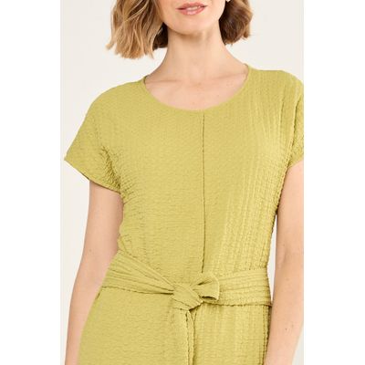 Imagen 2 del producto Vestido Con Textura Arrugada Mujer Verde Magriffe