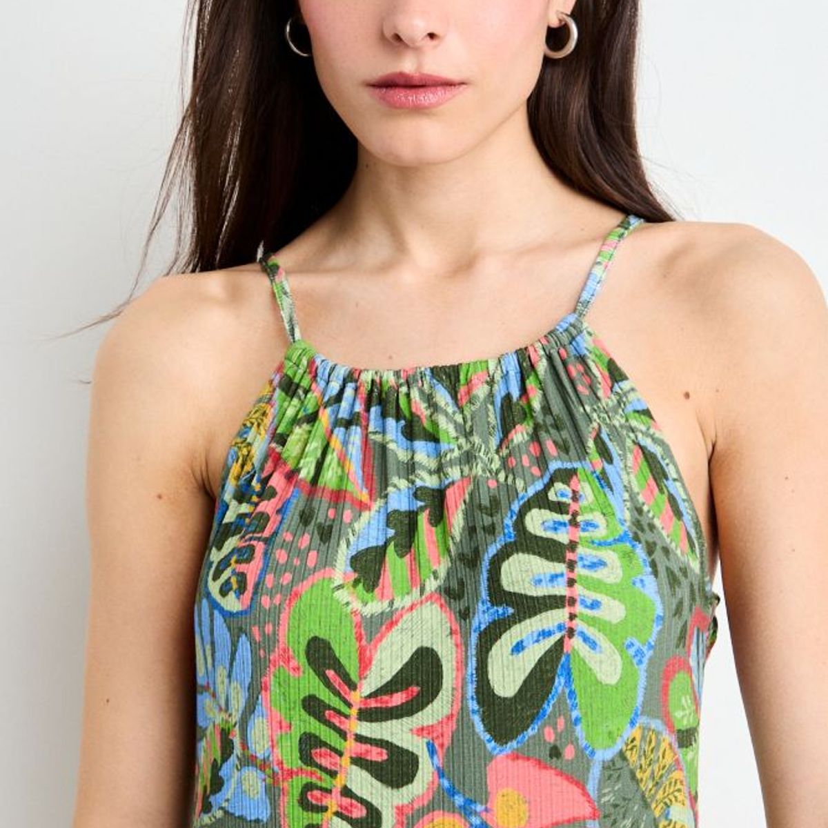 IO - Vestido Largo Mujer Verde Oliva Io