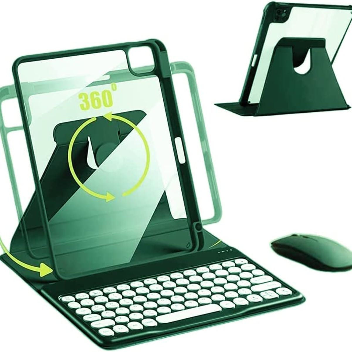 PUREPOWER - Funda Teclado de Español para iPad 10.9 10ª  y iPad A16-rosa