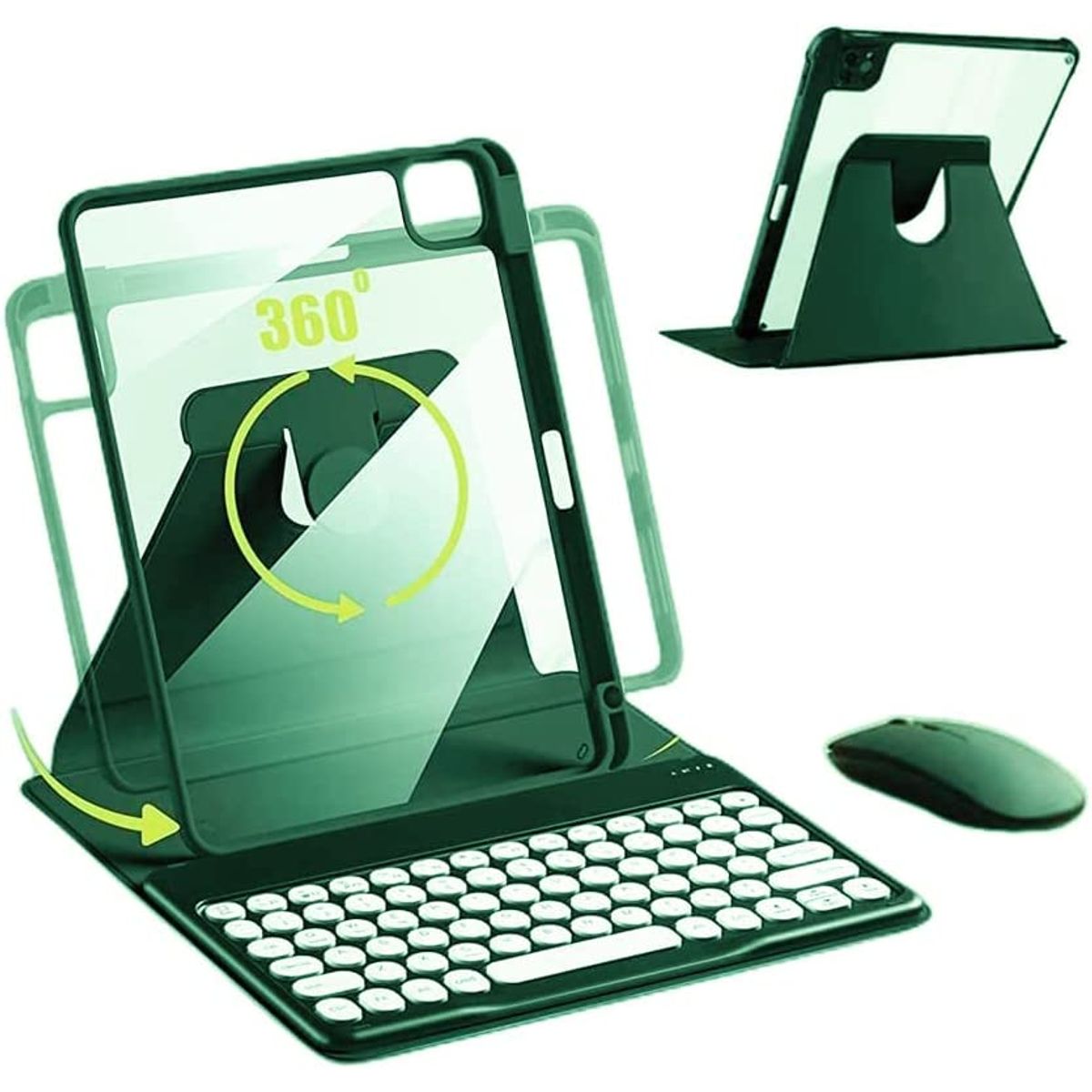 PUREPOWER - Funda Teclado de Español para iPad 10.9 10ª  y iPad A16-rosa