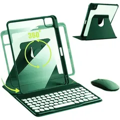 PUREPOWER - Funda Teclado de Español para iPad 10.9 10ª y iPad A16-rosa