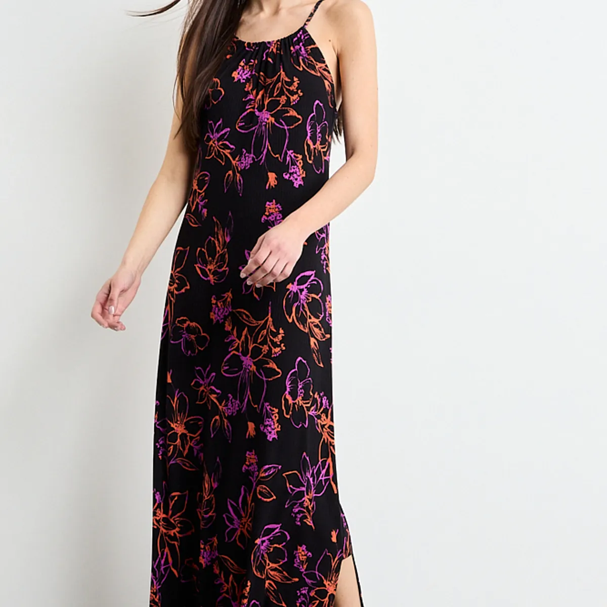 IO - Vestido Fantasia Largo Mujer Negro Io