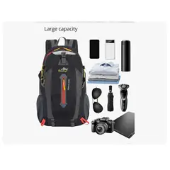 GENERICO - Mochila Trekking Deporte 35 Litros Impermeable NEGRA