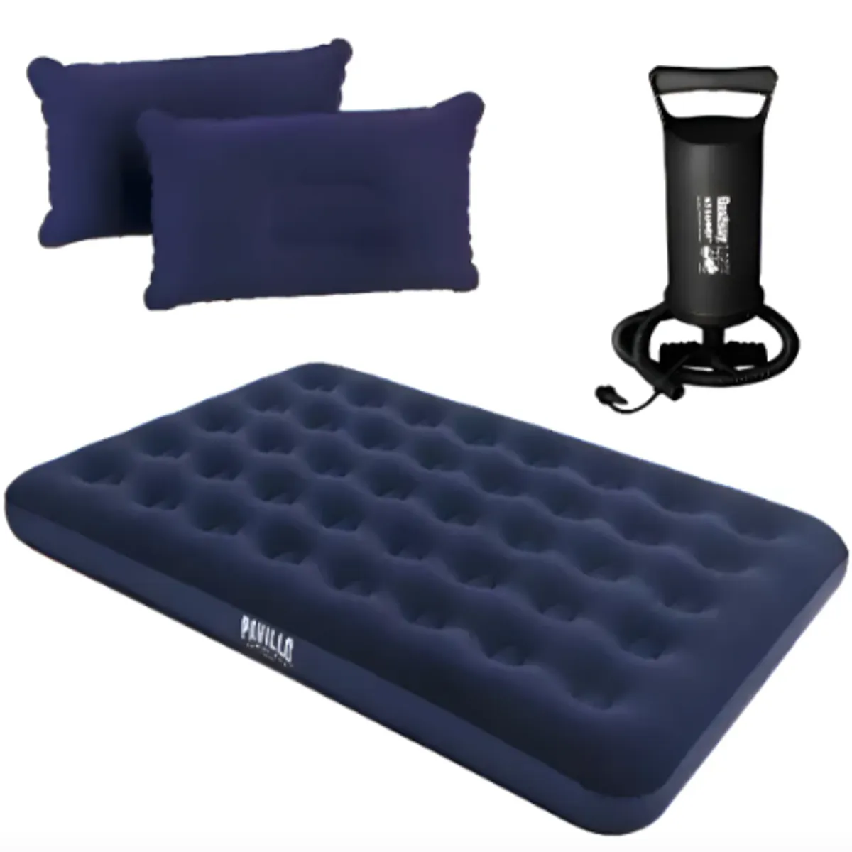 GENERICO - Colchón Inflable Doble 2 Plazas + Inflador Y Almohadas + Env