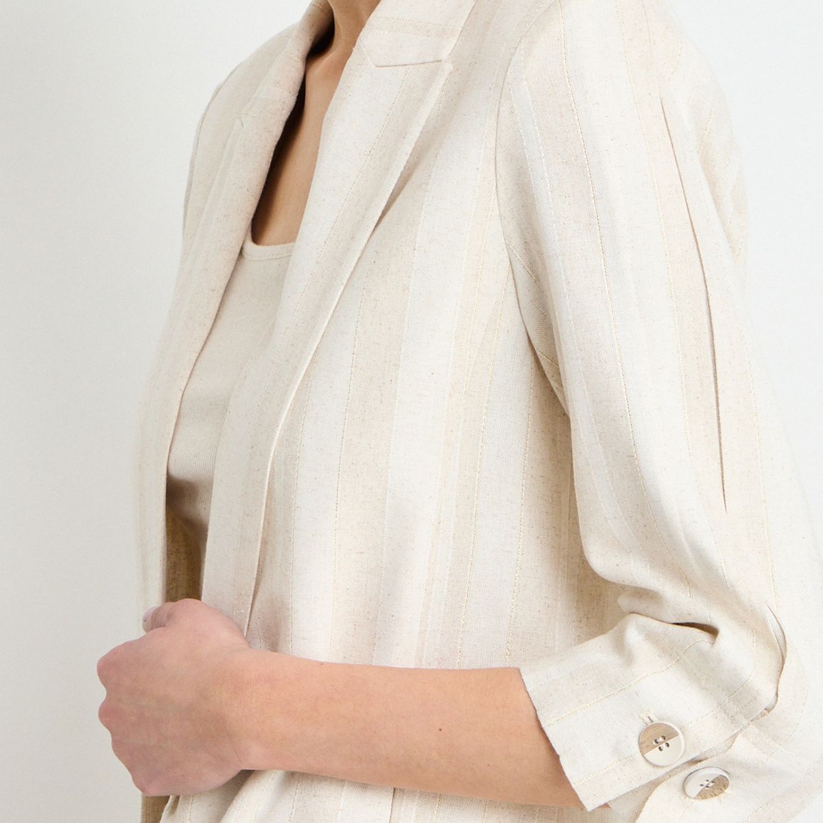 IO - Blazer Fantasia Mujer Beige Io