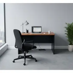 GENERICO - Escritorio Trento con Pasacables Cerezo 120x60 Cm Oficina Hogar