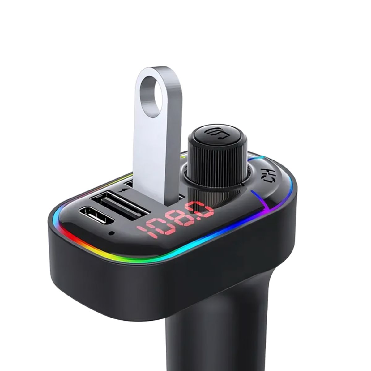 GENERICO - Transmisor Bluetooth Dual Usb Mp3 Type C Auto