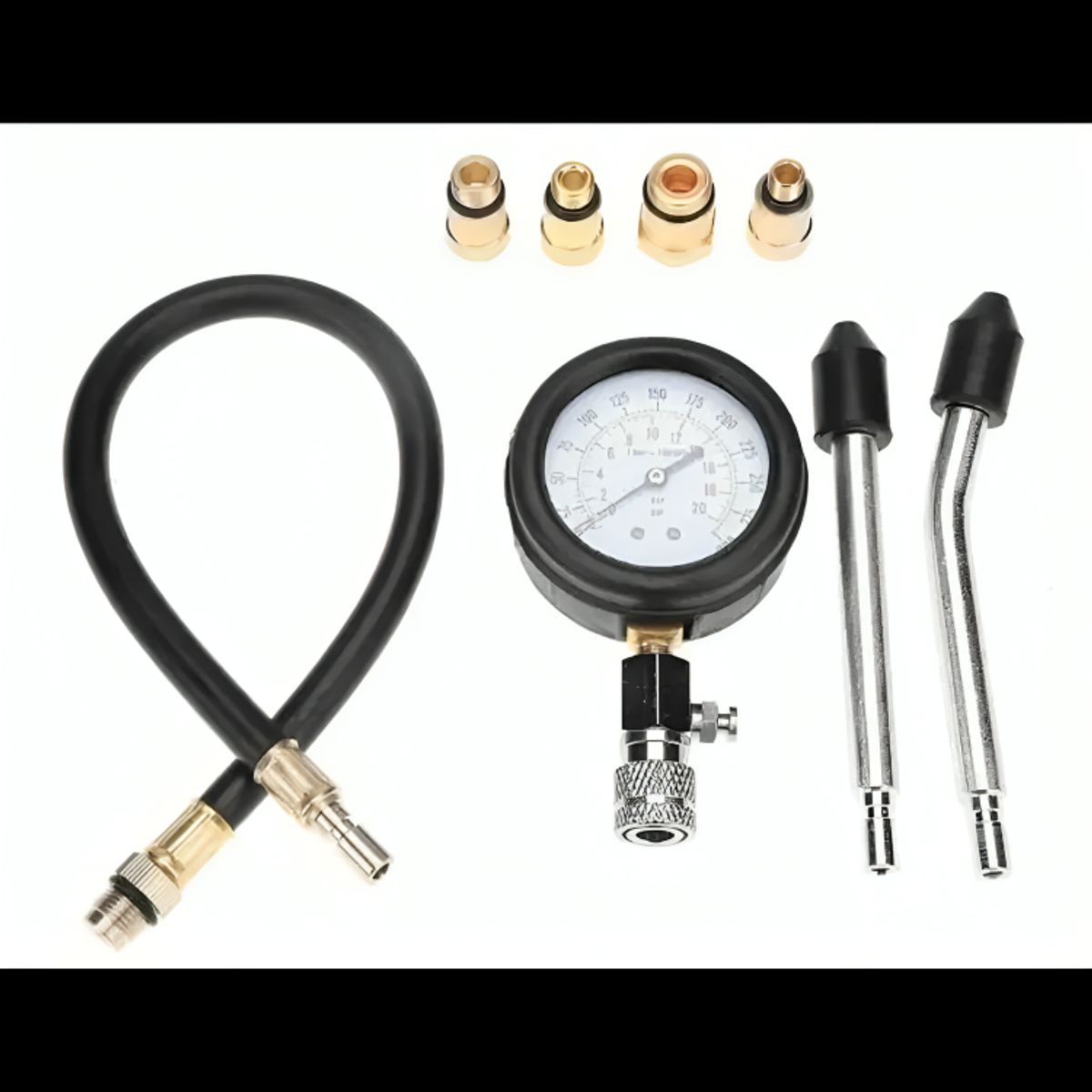 GENERICO - Juego de compresimetro bencinero 300 psi