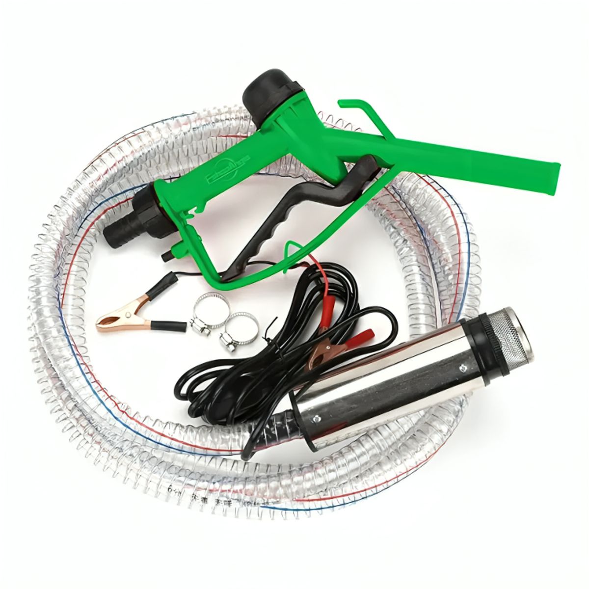 GENERICO - Kit Bomba Trasvasije Diesel Parafina 12v Manguera Pistola