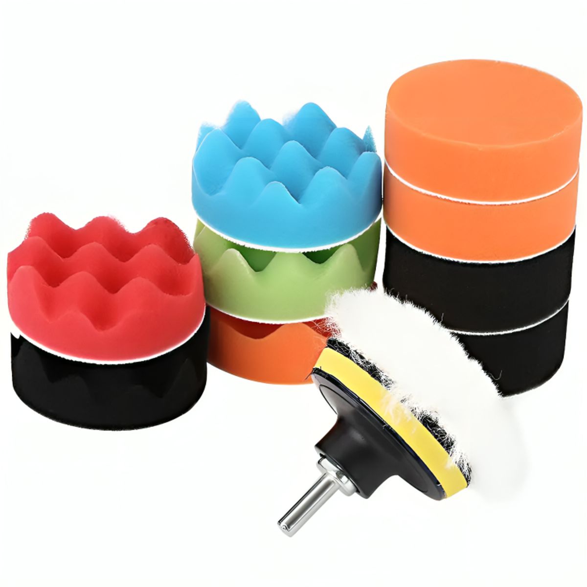 GENERICO - Kit De 10 Piezas Pulir Esponjas Almohadillas Para Auto