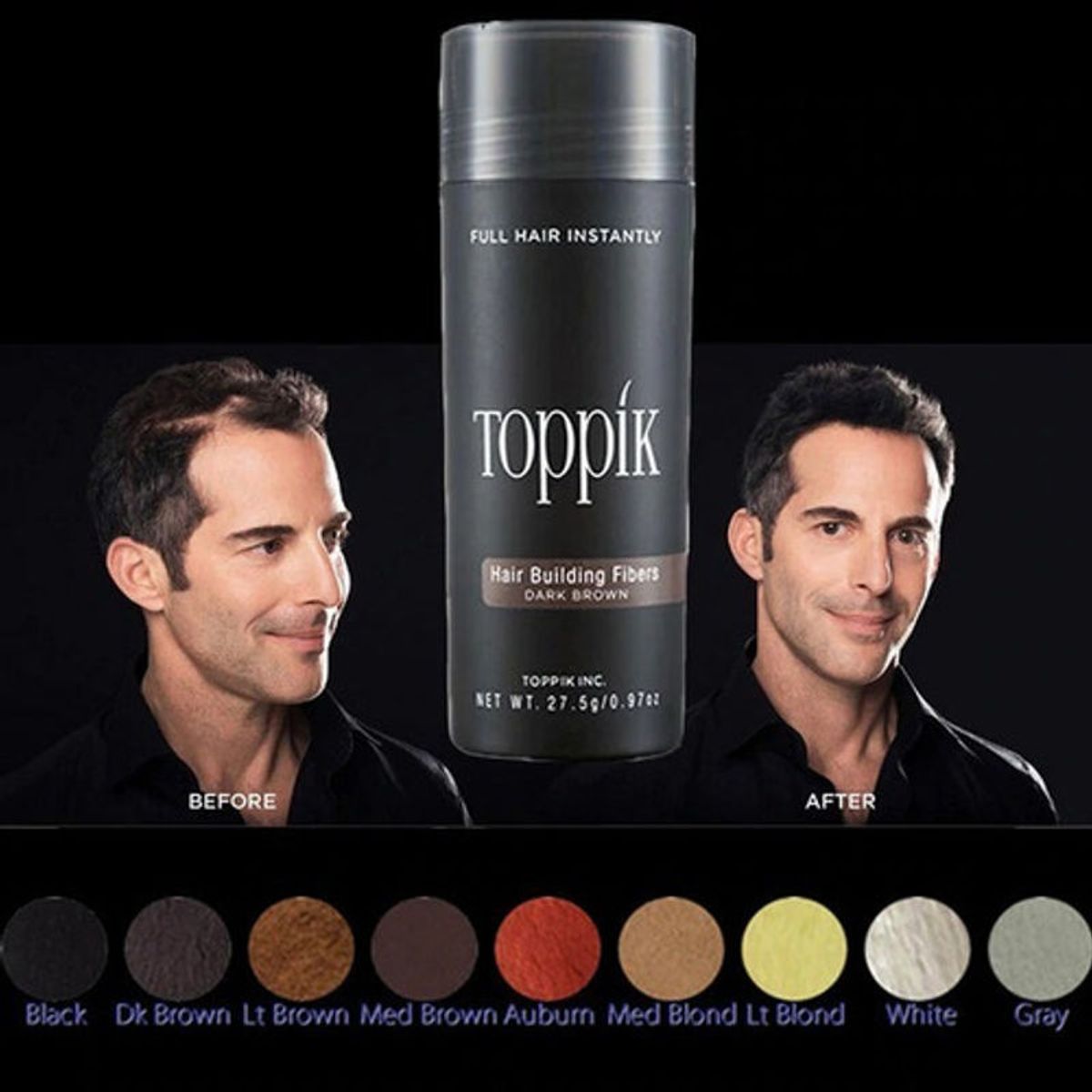 GENERICO - Toppik Pelo En Polvo 275g - Color Santiago