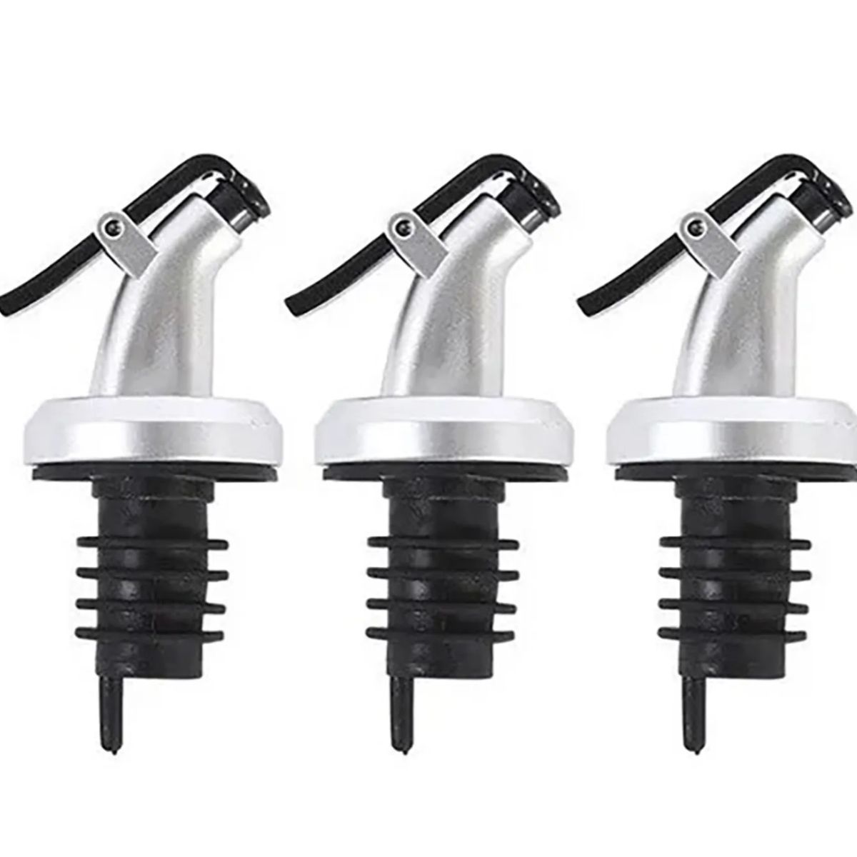 GENERICO - Tapon Dispensador Aceite Vertedor Vino Botella Set X3