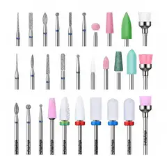 GENERICO - Juego Manicura Pedicura Broca Uña Cerámica Profesional 30pcs