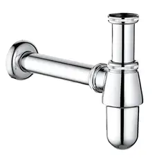 INOXCROM - Sifon Lavamanos Metalico Uno y Un Cuarto Cromado Acero