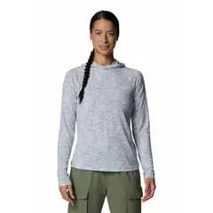 COLUMBIA - Polera ML Mujer Pfg Uncharted Hoodie Gris