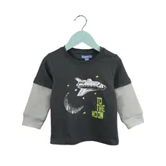 PUMUCKI - Polera Moon Manga Larga Gris