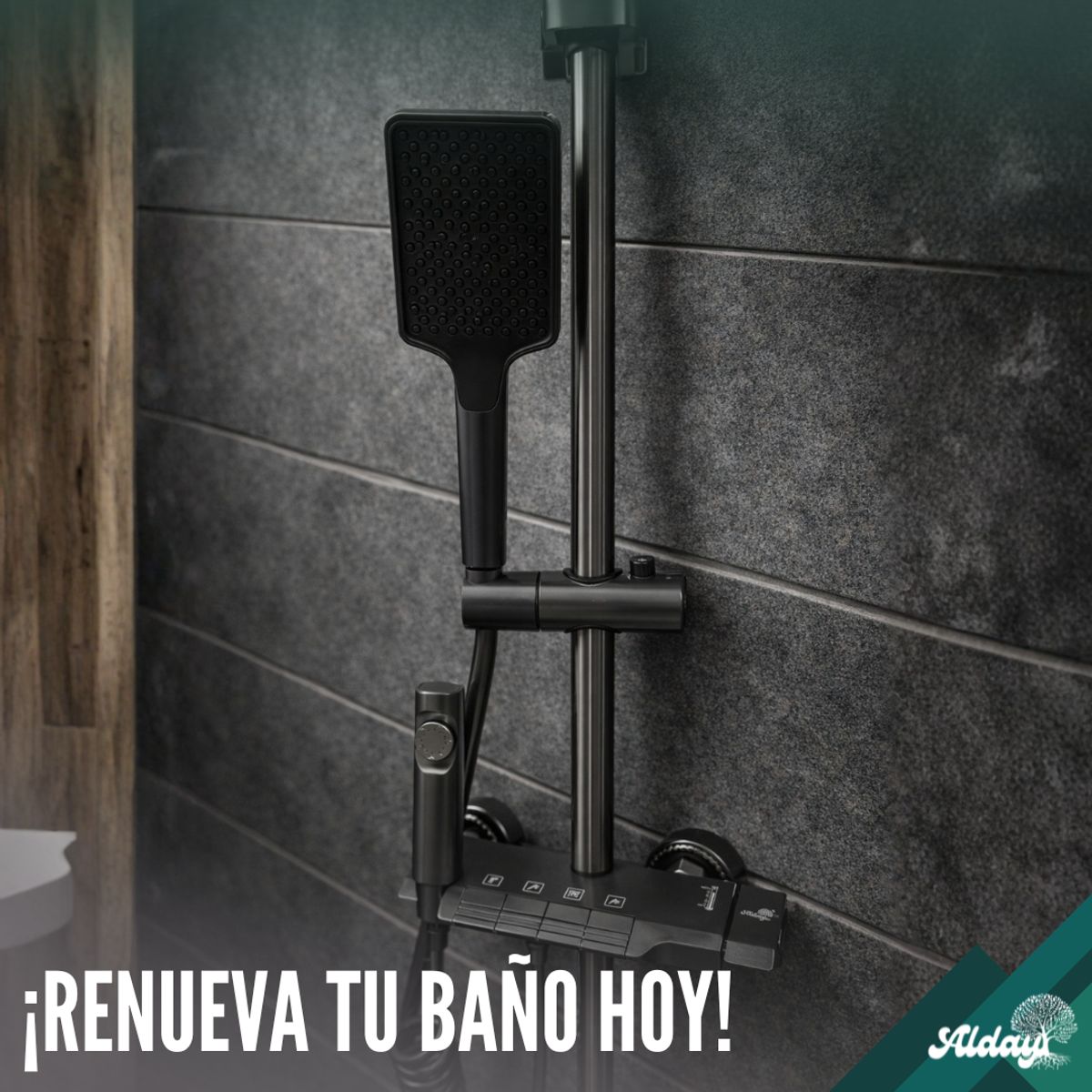 ALDAY - Columna De Ducha Grafito - Alta Calidad