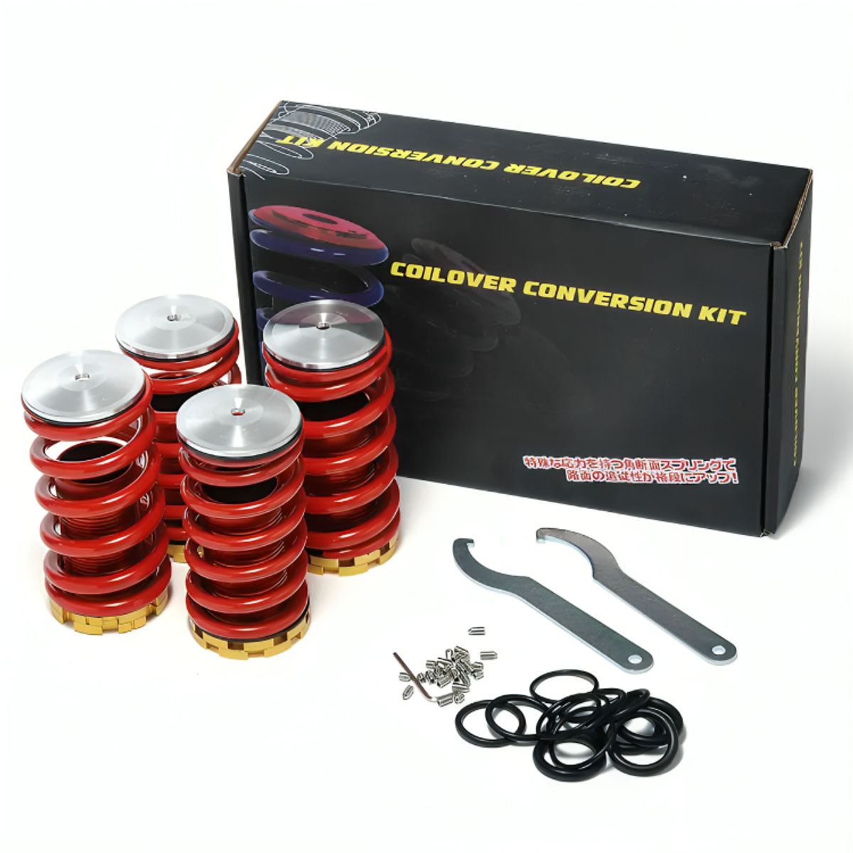 GENERICO - Kit Coilover Universal Suspensión Regulable Auto 4 Unidades