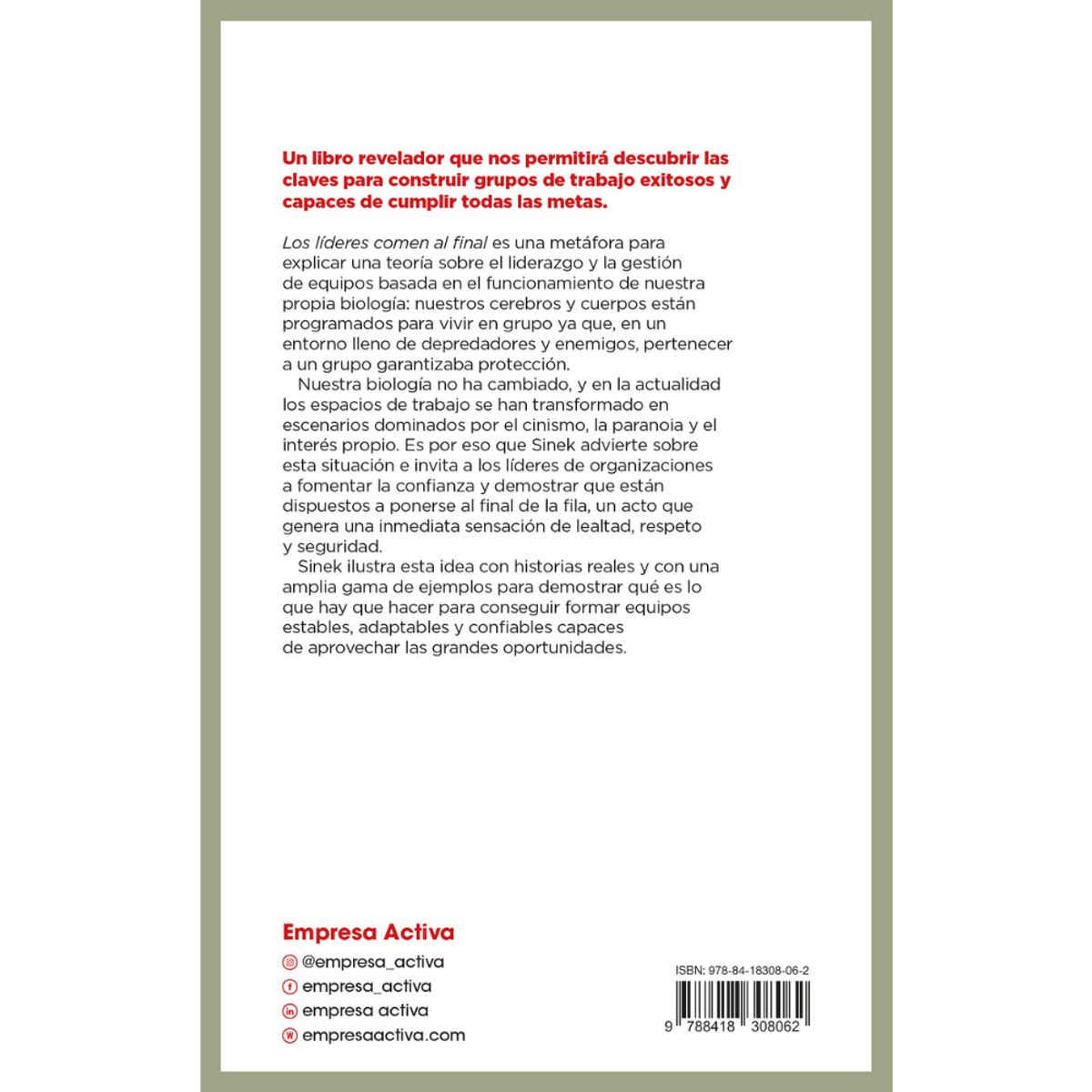 EDICIONES URANO - Libro Líderes Comen Al Final Los Edición Revisada Ediciones Urano
