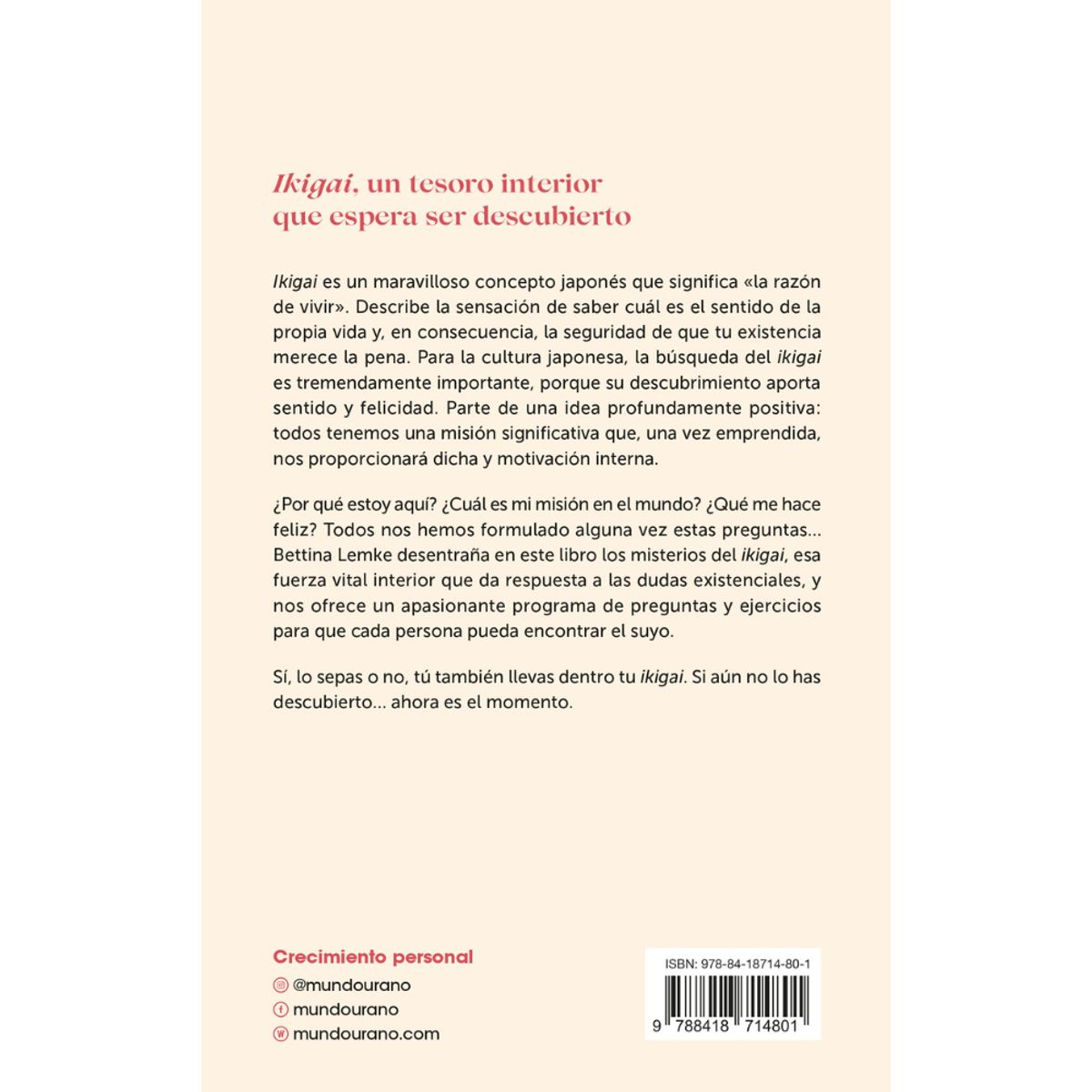 EDICIONES URANO - Libro Encuentra Tu Ikigai Ediciones Urano