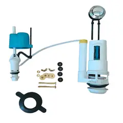GENERICO - Kit Valvula Estanque Wc Admision + Descarga 2 Etapas +boton