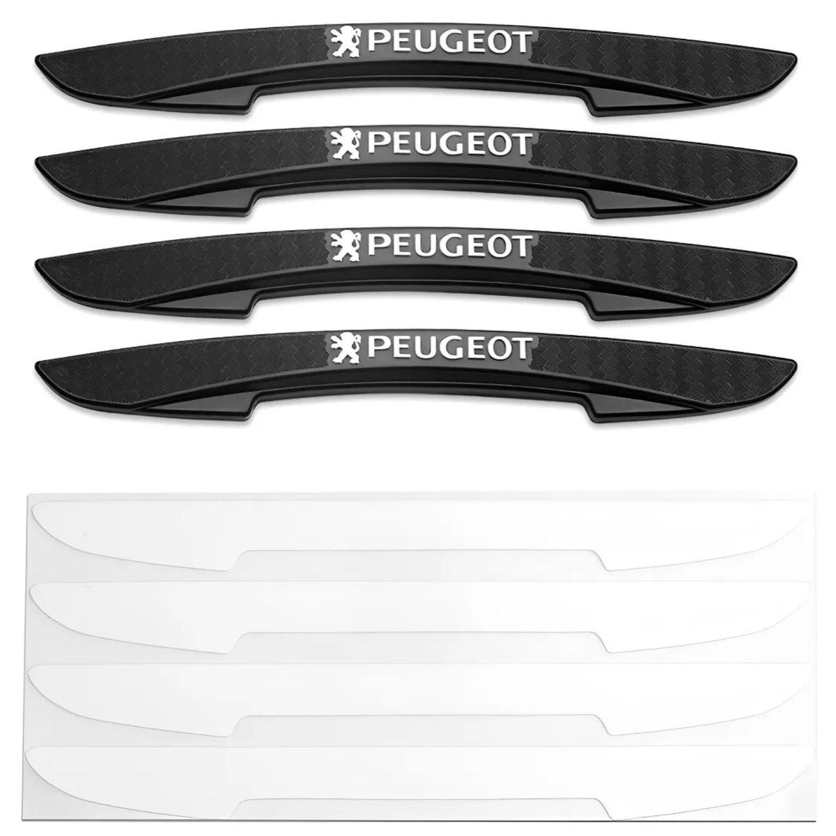 GENERICO - Set Protector Goma Puerta Retrovisor Auto para Peugeot