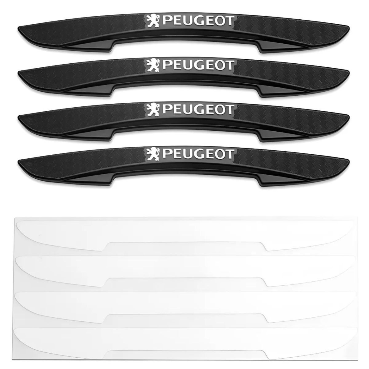 GENERICO - Set Protector Goma Puerta Retrovisor Auto para Peugeot