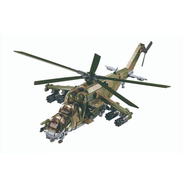 Helicoptero Militar MI-24S Escala 135 Armable 893 Piezas