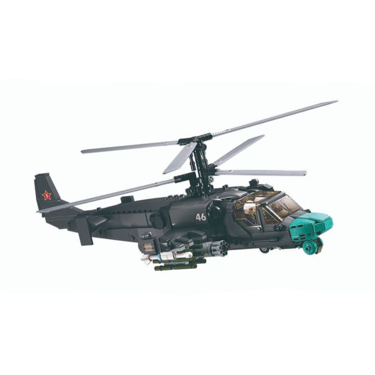 SLUBAN - Helicóptero Militar KA-52S Escala 135 Armable 913 Piezas