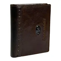 GINO RODINIS - BILLETERA DE CUERO HOMBRE STEFANO 663 CAFÉ