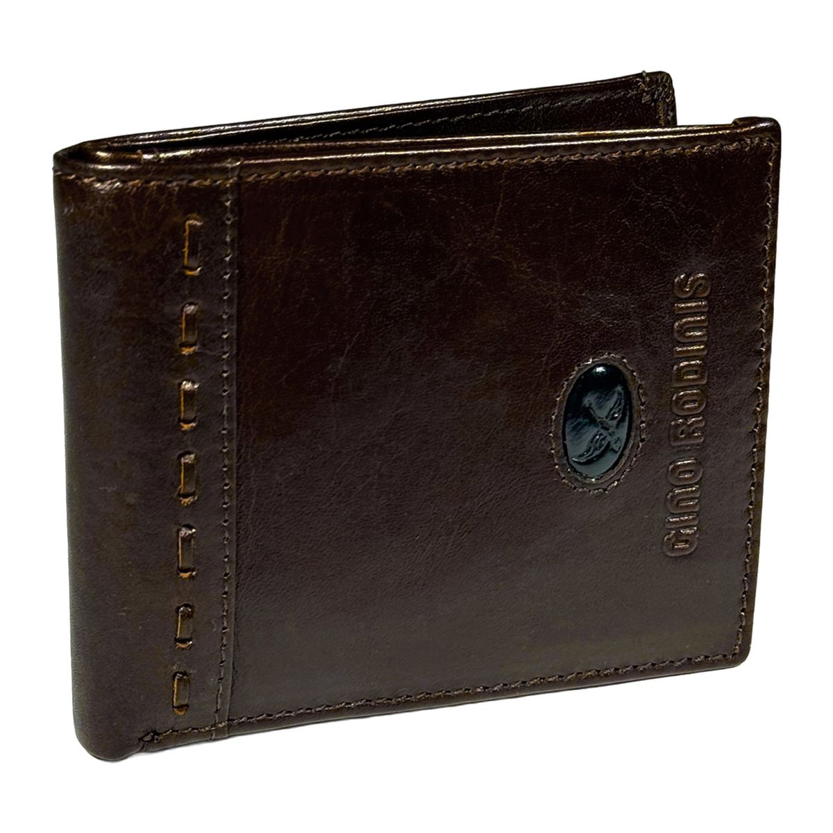 GINO RODINIS - BILLETERA DE CUERO HOMBRE  STEFANO  664 CAFÉ GINO RODINIS