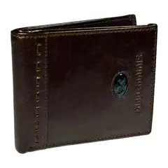 GINO RODINIS - BILLETERA DE CUERO HOMBRE STEFANO 664 CAFÉ